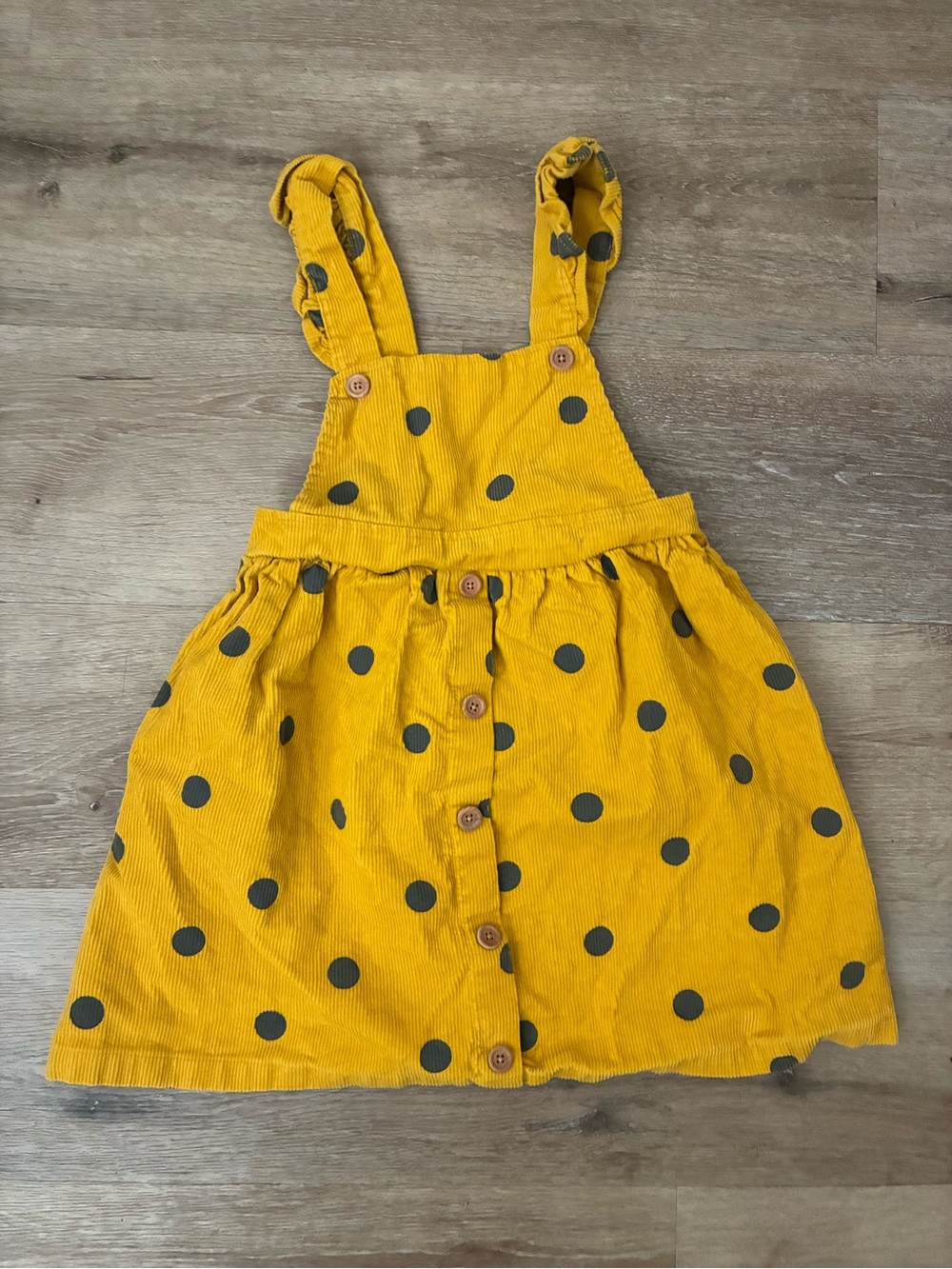 Blueberi Boulevard Mustard Yellow Polka Dot Corduroy